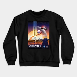 NASA Artemis I Retro Poster Shirt (Front) Crewneck Sweatshirt